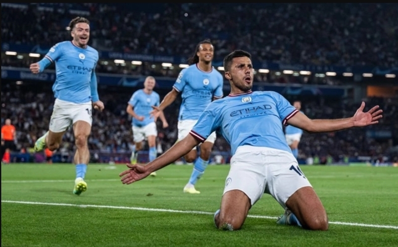 Bàn thắng của Rodri ở phút 68 trở thành khoảnh khắc lịch sử đưa Man City lần đầu vô địch C1. 