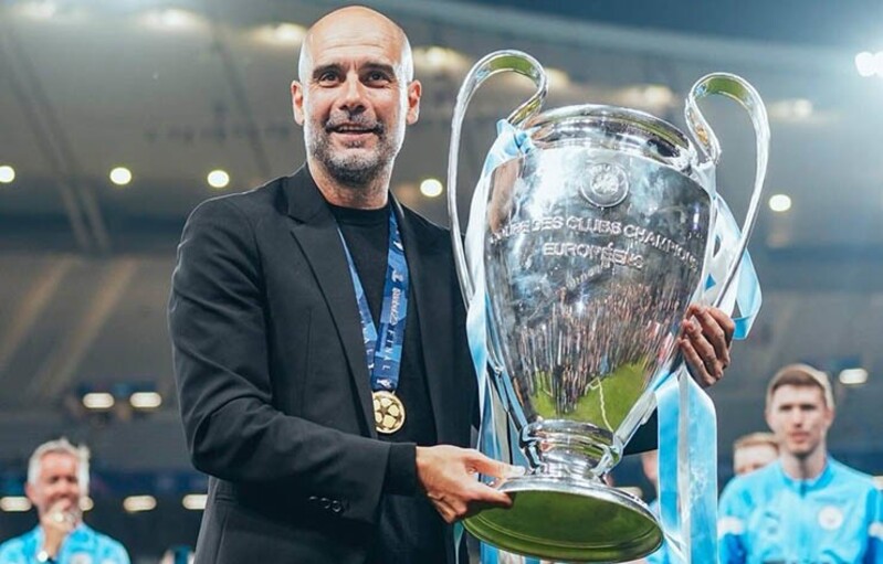 Pep Guardiola giúp Man City hoàn thiện lối chơi kiểm soát, pressing và linh hoạt chiến thuật trong mùa vô địch C1. 